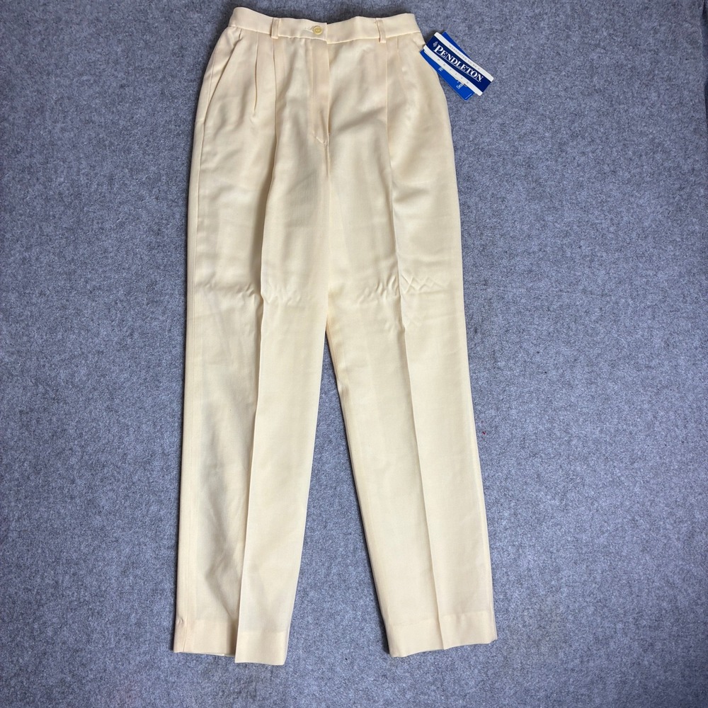 Vintage 90s NWT Pendleton Women's Petite Size 8 High Rise Pleated Wool Trousers